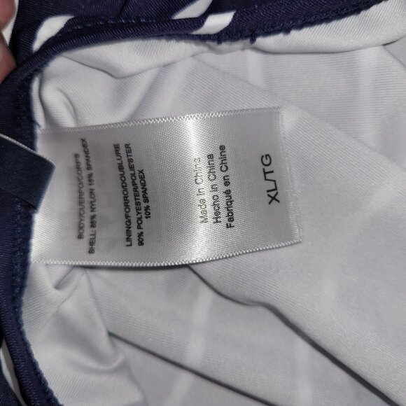 Nautica One Piece Swimsuit DeepSea Stripe Cross Back Straps Size L & XL New - Picture 8 of 15